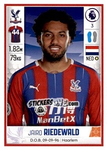Sticker Jairo Riedewald - Premier League Inglese 2019-2020 n. 208 - Panini