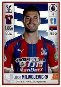 Sticker Luka Milivojevic - Premier League Inglese 2019-2020 n. 209 - Panini