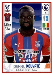 Sticker Cheikhou Kouyaté - Premier League Inglese 2019-2020 - Panini