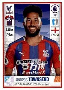 Sticker Andros Townsend - Premier League Inglese 2019-2020 - Panini