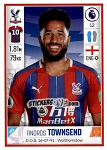 Sticker Andros Townsend - Premier League Inglese 2019-2020 n. 212 - Panini