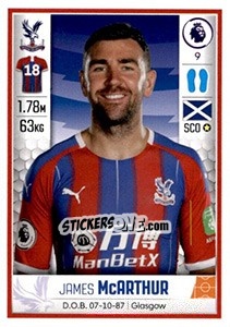 Sticker James McArthur - Premier League Inglese 2019-2020 n. 213 - Panini