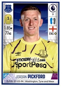 Sticker Jordan Pickford - Premier League Inglese 2019-2020 n. 227 - Panini