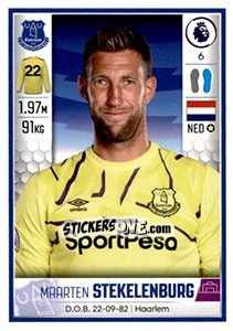 Sticker Maarten Stekelenburg - Premier League Inglese 2019-2020 n. 228 - Panini