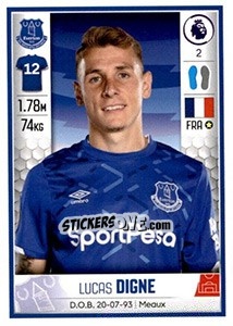 Cromo Lucas Digne - Premier League Inglese 2019-2020 - Panini