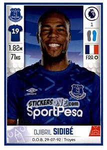 Sticker Djibril Sidibé - Premier League Inglese 2019-2020 n. 234 - Panini