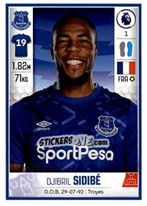 Figurina Djibril Sidibé - Premier League Inglese 2019-2020 - Panini