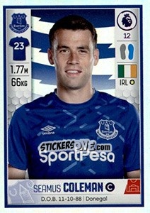 Sticker Seamus Coleman - Premier League Inglese 2019-2020 n. 235 - Panini