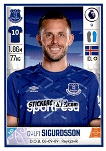 Sticker Gylfi Sigurdsson - Premier League Inglese 2019-2020 n. 237 - Panini