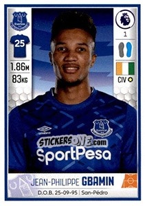 Sticker Jean-Philippe Gbamin - Premier League Inglese 2019-2020 n. 240 - Panini