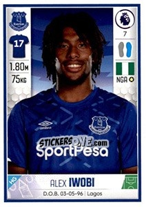 Sticker Alex Iwobi - Premier League Inglese 2019-2020 - Panini
