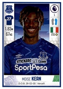 Sticker Moise Kean - Premier League Inglese 2019-2020 - Panini
