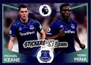Sticker Michael Keane / Yerry Mina (Power Pair) - Premier League Inglese 2019-2020 n. 253 - Panini