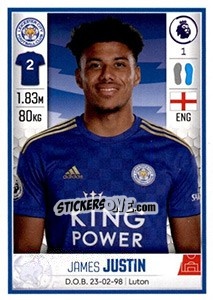 Sticker James Justin - Premier League Inglese 2019-2020 - Panini