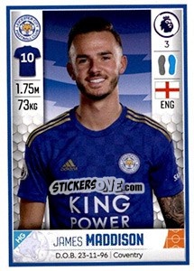 Sticker James Maddison - Premier League Inglese 2019-2020 n. 268 - Panini