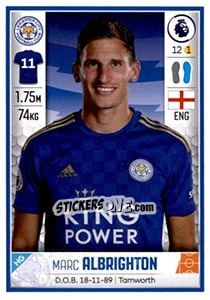 Sticker Marc Albrighton - Premier League Inglese 2019-2020 n. 269 - Panini