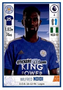 Sticker Wilfred Ndidi - Premier League Inglese 2019-2020 - Panini