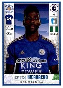 Sticker Kelechi Iheanacho - Premier League Inglese 2019-2020 n. 276 - Panini