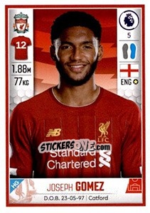 Sticker Joe Gomez - Premier League Inglese 2019-2020 n. 290 - Panini