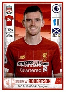 Sticker Andrew Robertson - Premier League Inglese 2019-2020 - Panini