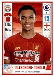 Sticker Trent Alexander-Arnold - Premier League Inglese 2019-2020 n. 293 - Panini
