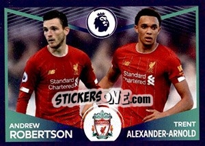 Sticker Andrew Robertson / Trent Alexander-Arnold (Power Pair) - Premier League Inglese 2019-2020 n. 311 - Panini