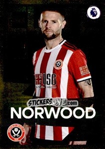 Figurina Oliver Norwood (Sheffield United) - Premier League Inglese 2019-2020 - Panini