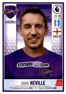 Sticker Gary Neville (Manchester United) - Premier League Inglese 2019-2020 n. 334 - Panini