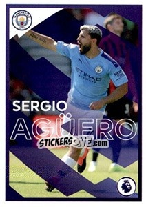 Sticker Sergio Aguero (Manchester City) - Premier League Inglese 2019-2020 n. 344 - Panini