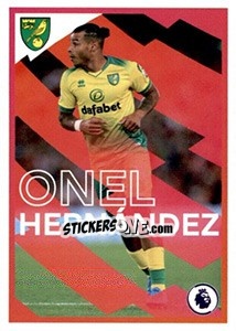 Sticker Onel Hernández (Norwich City) - Premier League Inglese 2019-2020 n. 345 - Panini