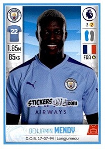 Figurina Benjamin Mendy - Premier League Inglese 2019-2020 - Panini