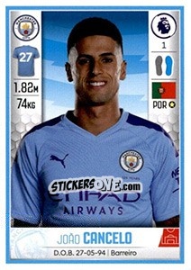 Sticker João Cancelo - Premier League Inglese 2019-2020 n. 356 - Panini