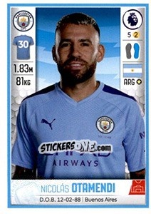Sticker Nicolás Otamendi - Premier League Inglese 2019-2020 n. 357 - Panini