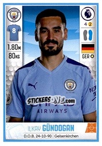 Figurina Ilkay Gündogan - Premier League Inglese 2019-2020 - Panini