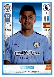 Sticker Rodri - Premier League Inglese 2019-2020 n. 359 - Panini