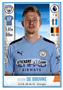 Sticker Kevin De Bruyne - Premier League Inglese 2019-2020 n. 360 - Panini