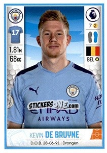 Sticker Kevin De Bruyne - Premier League Inglese 2019-2020 - Panini