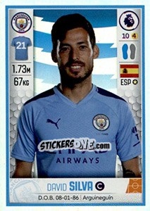 Sticker David Silva - Premier League Inglese 2019-2020 - Panini