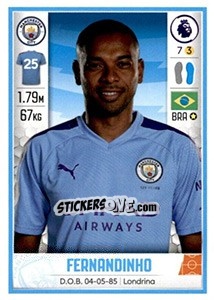 Sticker Fernandinho - Premier League Inglese 2019-2020 n. 363 - Panini