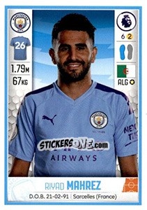 Sticker Riyad Mahrez - Premier League Inglese 2019-2020 n. 364 - Panini
