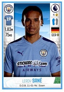 Sticker Leroy Sané - Premier League Inglese 2019-2020 n. 369 - Panini