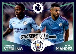 Sticker Raheem Sterling / Riyad Mahrez (Power Pair) - Premier League Inglese 2019-2020 n. 375 - Panini