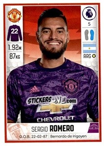 Sticker Sergio Romero - Premier League Inglese 2019-2020 n. 378 - Panini