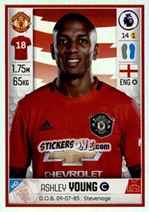 Figurina Ashley Young - Premier League Inglese 2019-2020 - Panini