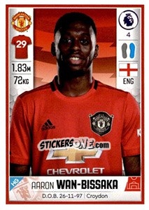 Sticker Aaron Wan-Bissaka - Premier League Inglese 2019-2020 n. 385 - Panini