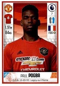 Sticker Paul Pogba - Premier League Inglese 2019-2020 n. 387 - Panini