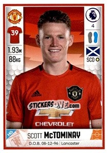 Cromo Scott McTominay - Premier League Inglese 2019-2020 - Panini