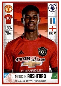 Sticker Marcus Rashford - Premier League Inglese 2019-2020 - Panini