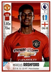 Cromo Marcus Rashford - Premier League Inglese 2019-2020 - Panini