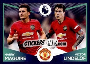 Cromo Harry Maguire / Victor Lindelöf (Power Pair) - Premier League Inglese 2019-2020 - Panini